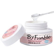 ByFunMe 透明凝膠指甲延長膠 無痛 快速強化, 新硬式滑順延長膠, 15g, 1個
