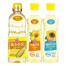 오뚜기 옥수수유 900ml+카놀라유 900ml+해바라기유 900ml(총 3개), 3개, 900ml