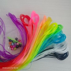 매듭만들기 재료 비즈발 DIY 팔찌 스쿠비드 공예, 1mx12색x10개 120개, 1개, 기본 색상