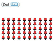 호환 50-800PCS 관개 드리퍼 스프링클러 조절식 물방울 헤드 플로우 정원 시스템, 05 Red-50PCS