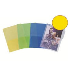 투명 투포켓파일 노랑 10P 포켓화일 투포켓홀더