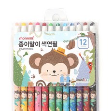 싸다월드컵 12색샤프식 색연필 12색 색연필