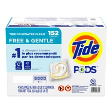 Tide 汰漬 冷水潔淨 無香精洗衣膠囊 152 顆裝, 4個, 38個裝