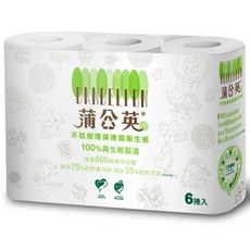 蒲公英 小捲桶衛生紙 270抽6捲入 (超取最多4組), 6捲, 1套