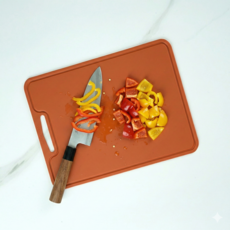 소노리떼 국산 실리콘 도마 파스텔 살균 열탕소독, 캐러멜, 1개