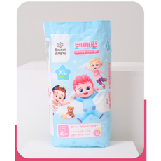 핑크퐁 베베핀 스마트엔젤 팬티형 기저귀 XL 사이즈 (11-14Kg), 38매, 4단계