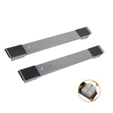 Allilio 가구 이동용 만능 받침대 튼튼한 회전 바퀴 받침대 세탁기 냉장고 소파 이동 지원, 은색, 1세트(2개)