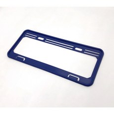 超質感 車牌框 牌照框 汽車 新型7碼車牌專用 流線造型 時尚色系 車牌保護 車牌裝飾 車牌加底 全新設計 加購車牌螺絲, 深邃藍, 1個
