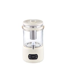 3L帶出水口電熱養生壺, 米白色保溫養生壺 旗艦款 3L帶出水口 110V