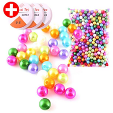 팔찌만들기 (대용량) 아크릴진주구슬 칼라혼합- 6/8/10/12mm, 혼합-6mm