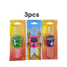 디지털 전자식 손가락 계수기 (핑거카운터) finger counter 3pcs, 3개, 핑크