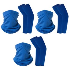 Loiaek涼感圍脖涼感袖套組 3個, 藍色