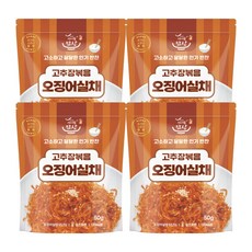 건어물밥상 고추장볶음 오징어실채, 4개, 50g