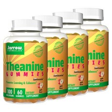 Jarrow FORMULAS 茶胺酸無糖軟糖 蘋果風味, 60顆, 4個