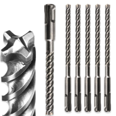 SDS 기리 6X160 해머드릴비트 4날 3부 앙카 비트 콘크리트 타공 벽뚫기 함마드릴비트, 1개