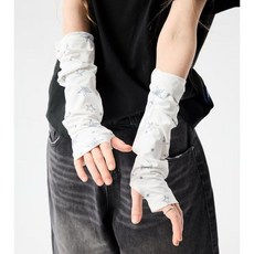 防曬袖套 韓版新款星星防曬冰袖防紫外線新款夏季戶外寬鬆冰絲袖套手套手袖, 1個, 百搭星星【漏指款】