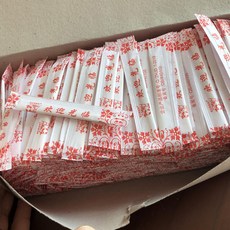 獨立包裝竹牙籤 一次性餐廳快餐專用迎賓牙籤, 1個, 紅花一盒 雙頭牙籤