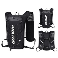 ANXTOR 輕量化透氣登山水袋背包，多口袋可調節反光條設計