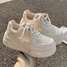 厚底休閒鞋 女鞋 40碼 厚底增高鞋 2024夏季新款 透氣網鞋 運動休閒鞋