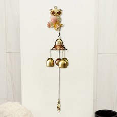 데일리데코 드리바 부엉이 풍경 도어벨 문종, 해바라기-핑크, 해바라기-핑크