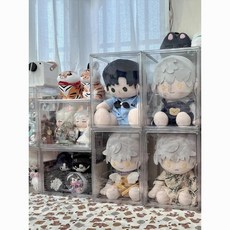 手辦 公仔 展示盒 高清透明 擺件展示 43cm棉花娃娃收納盒透明防塵亞克力展示盒玩偶公仔展示盒玩具柜, 1個