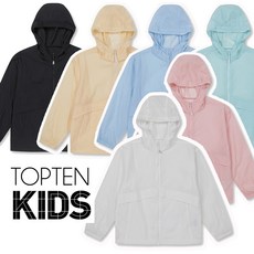 탑텐키즈 여름 신제품 얇고 가벼운 기본 데일리 에어컨 바람막이 자켓
