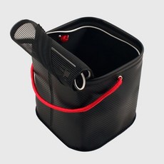 낚시 미끼통 접이식 휴대용 가방 낚시 밑밥 수납 방수 두레박 낚시용 캠핑용, 블랙