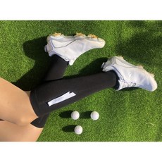 The Golf Salon 무지 리본 골프 양말 반스타킹, 블랙, 1개