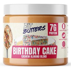 Fit Butters 생일 케이크 맛 캐슈넛 아몬드 버터 스프레드, 1개