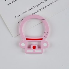 OFFCURVE 합금 카라비너 DIY 키링 부자재 가방걸이, 1개, 분홍색