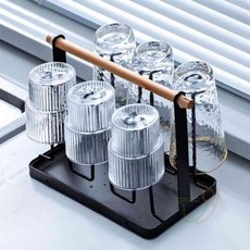 늘눠프 스탠드 컵건조대 6구 블랙