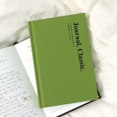 클랙식 저널 일기장 양장 일기 노트 데일리 다이어리, 1개, 올리브