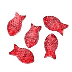 10 개/몫 점진적 작은 금붕어 유리 구슬 DIY 쥬얼리에 대 한 크리스탈 체코어 스페이서 비즈 목걸이 만들기 수제 액세서리, 01 10pcs, 08 Red