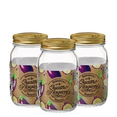 보르미올리 콰트로 밀폐유리병 1000ml 3개, 1L