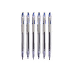 동아 뉴엔 P-10 볼펜 0.5mm / 하이브리드펜 / 볼펜 동아볼펜 심플펜 0.5볼펜, 6개, 블루