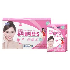 [한정수량특가] 웰빙 뷰티 콜라겐-S 저분자 피쉬 콜라겐 비타민C 180g (2g X 90포), 1박스