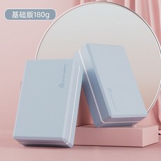 初學者入門EVA瑜伽磚 瑜珈練習輔助，輕便防滑瑜珈磚，孕婦兒童瑜珈輔助, 中線霧霾藍【180g超值兩塊裝】, 1個