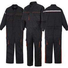 [샤인힐즈] 봄여름가을 컴퍼니 스즈끼웨어 우주복 정비복 작업복 KSS3712, 블랙, 1개