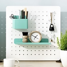 슈리상점 필요한 것만 담은 타공판 클램프형, 화이트/클램프형