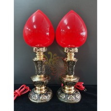 錦桂 六角財旺燈（一對） 台灣製造 神明燈 公媽燈 光明燈 佛燈 祖先燈 宗教用品, 一尺六, N/A
