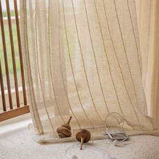 린넨커튼 거실 봄커튼 베이지 내추럴 반차광, 5_봄 차를 모르는 사람 (단풍나무 색상)