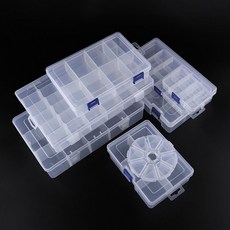보관함 정리함 원형 사각 클리어 멀티박스 DD-10024, 사각 10칸