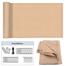 정원 베란다 가림망 가림막 마당 난간 발코니 테라스 울타리 가리개 사생활보호, 12. 미색 0.9x10m, 04 Coffee