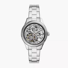 FOSSIL Rye 縷空花紋錶面 機械女錶 36MM (BQ3753)