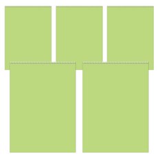 클라리온 단색 무선 종합장 32매 5권, C 연두