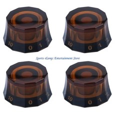 볼륨 톤 조절 손잡이 일렉트릭 기타 전위차계 캡, 1개, 기본, 2. brown