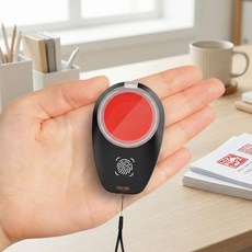 휴대용 간편 미니 인주 도장 패드 소형 스탬프 사무용, 1개, 기본