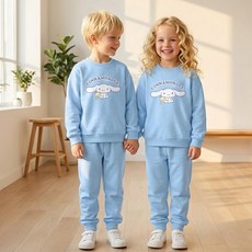 프리미에팜 시나모롤 아동용 9부 기모 상하복 세트