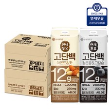 연세두유 프로틴 고단백 아몬드잣두유 16팩+ 고단백 검은콩고칼슘두유 16팩 (총32팩), 32개, 190ml