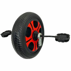 킥보드타이어 타이어휠 허브 전동 교체 발통 내마모성, 26cm[레드x럭셔리]앞바퀴, 1개